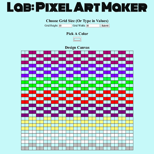 Pixel Art maker Project